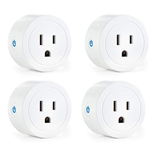 WiFi Outlet Socket Remote Control with Timer Function,No Hub Required ETL and FCC Listed Mini Smart Plug Works with Alexa and Google Home 4 Pack 